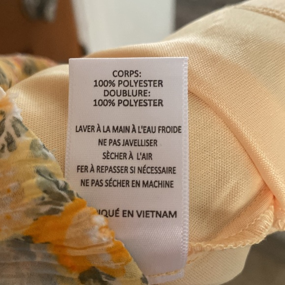 NWT All in Favor All in Yellow Floral Mini Dress - Picture 11 of 11